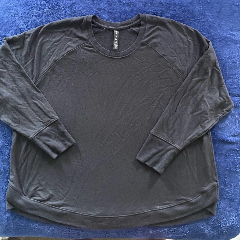 Athleta Womens Oversized‎ Black Tunic 3/4 Sleeves Size 3X